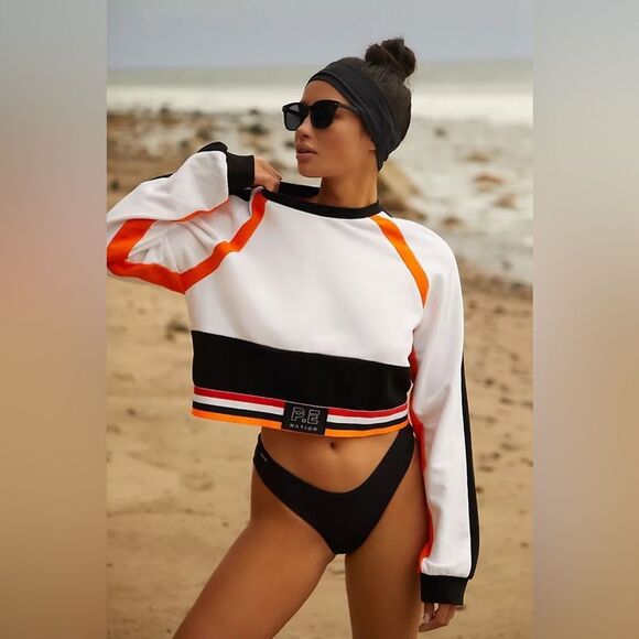 P.E Nation Tops - NWOT P.E Nation Legacy Organic Cotton Sweatshirt in Optic White Pullover